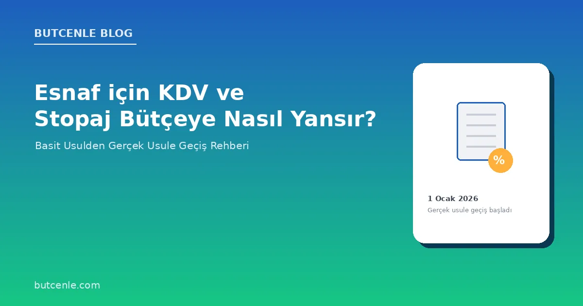 Esnaf için KDV ve Stopaj Bütçeye Nasıl Yansıtılır?